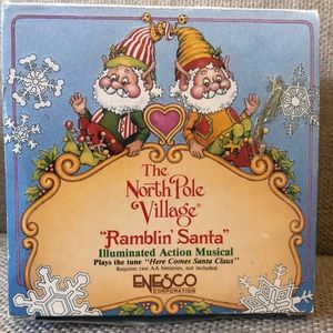 Enesco The North Pole Village “Ramblin Santa”